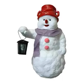 Figura dekoracyjna Bałwan z latarnią H: 45cm z żywicy - zdjęcie 2