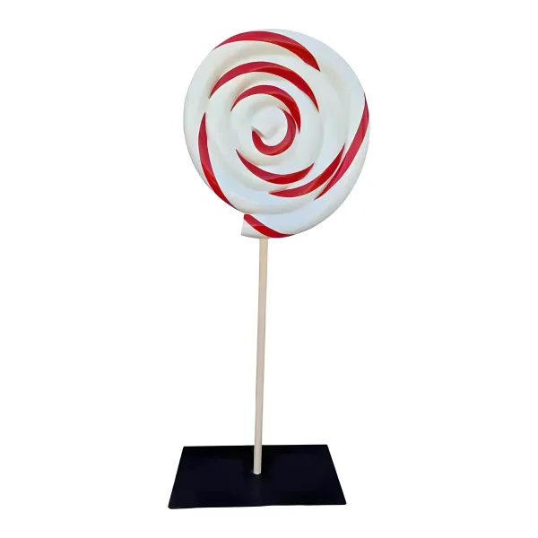 Figura dekoracyjna Lizak świąteczny H: 200cm z żywicy