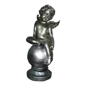 Figura dekoracyjna Anioł na kuli H: 25cm z żywicy - zdjęcie 2