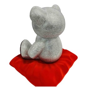 Figura dekoracyjna Miś Glamoure 25.000 lśniących cyrkonii oklejany ok. 90h! - zdjęcie 9