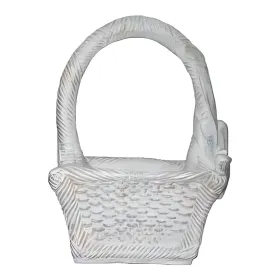 Figura dekoracyjna Koszyk pleciony H: 54cm z żywicy - zdjęcie 2