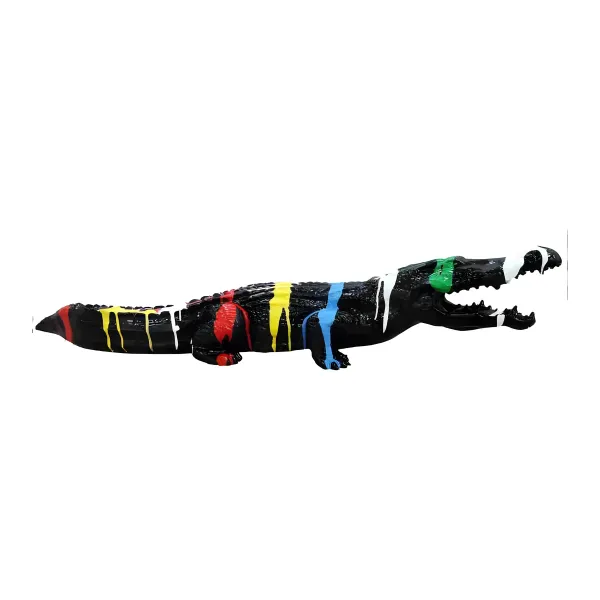 Figura dekoracyjna Krokodyl wym. 20×108cm z żywicy