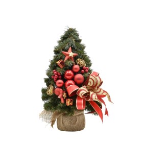 Choinka stożkowa dekorowana 40 cm RED - zdjęcie 1