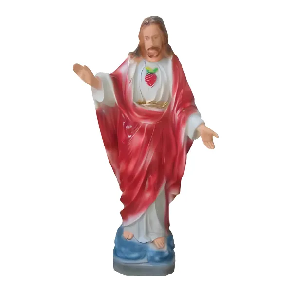 Figura dekoracyjna Serce Jezusa H: 65cm z żywicy