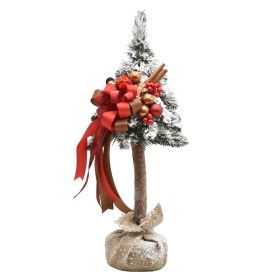 Choinka na kołeczku dekorowana ośnieżona 50 cm BRUNA - zdjęcie 1
