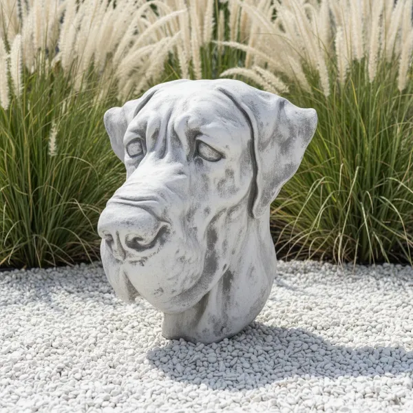 Figura ogrodowa Głowa Psa Dog Niemiecki H: 28cm betonowa