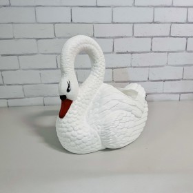 Figura ozdobna Łabędź donica duży H: 47 cm ogrodowa - zdjęcie 5