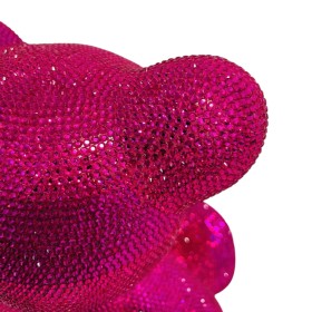 Figura dekoracyjna Miś różowy Glamoure 28.000 lśniących cyrkonii oklejany ok. 100h! - zdjęcie 14