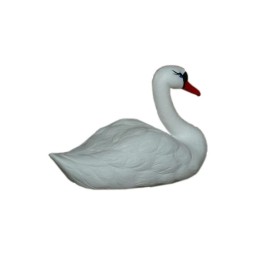 Figura ozdobna ŁABĘDŹ PŁYWAJĄCY H: 27cm ogrodowa - zdjęcie 2