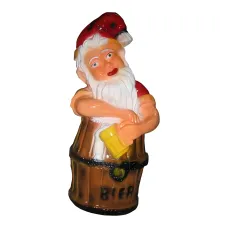 Figura dekoracyjna Krasnal z beczką piwa H: 75cm z żywicy
