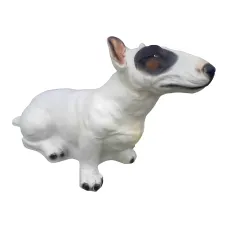 Figura dekoracyjna Pies bull terrier leżący H: 35cm z żywicy