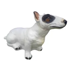Figura dekoracyjna Pies bull terrier leżący H: 35cm z żywicy - zdjęcie 2