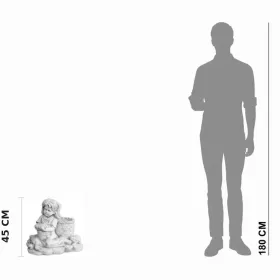 Figura ogrodowa Donica Dziewczynka siedząca H: 45cm betonowa - zdjęcie 2