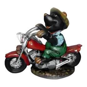 Figura dekoracyjna Kret na motocyklu H: 44cm z żywicy - zdjęcie 2