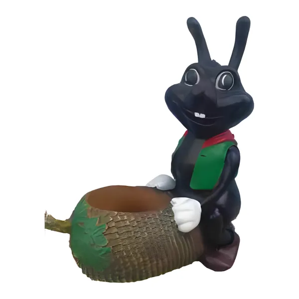Figura dekoracyjna Mrówka z donicą H: 47cm z żywicy