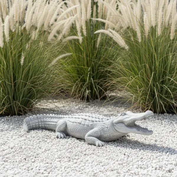 Figura ogrodowa Krokodyl H: 12cm betonowa