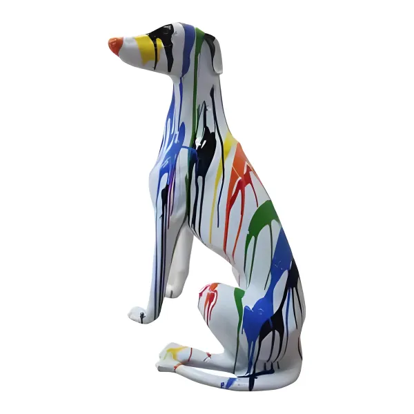Figura dekoracyjna Pies chart H: 80cm z żywicy