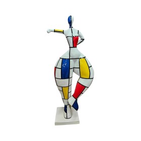 Figura Balerina De Stijl Mondrian Pop-Art Multikolor NANA wysoki połysk żywica H: 120cm - zdjęcie 2