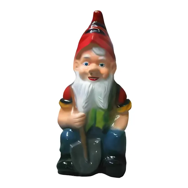 Figura dekoracyjna Krasnal z łopatą H: 75cm z żywicy
