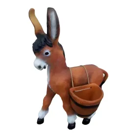 Figura dekoracyjna Osioł z koszem H: 60cm z żywicy - zdjęcie 2