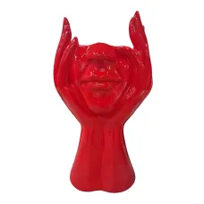 Figura dekoracyjna Twarz z dłońmi wym. 118×80cm z żywicy