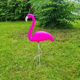 Figura ozdobna Flaming różowy ciemny H: 57cm - zdjęcie 1