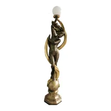 Figura dekoracyjna Lampa - akt kobiecy H: 62cm z żywicy