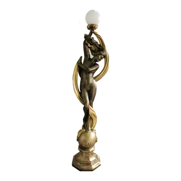 Figura dekoracyjna Lampa - akt kobiecy H: 62cm z żywicy