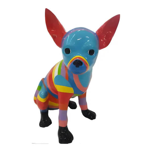 Figura dekoracyjna Pies chihuahua H: 30cm z żywicy