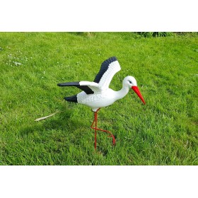 Figura ozdobna ogrodowa BOCIAN LECĄCY H: 75cm do ogrodu - zdjęcie 9