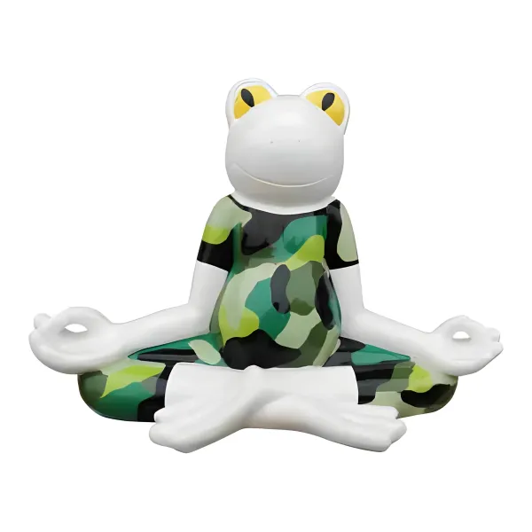 Figura dekoracyjna Żaba joga H: 55cm z żywicy