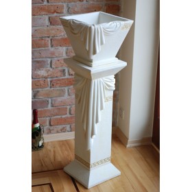 Elegancka donica w stylu greckim, klasyczna dekoracja H: 27,5 cm waza misa - zdjęcie 5