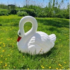 Łabędź pływający duży H: 47cm ogrodowy figura do ogrodu