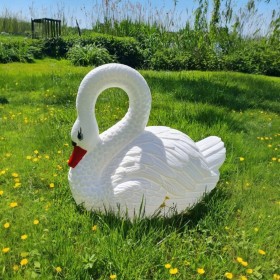 Łabędź pływający duży H: 47cm ogrodowy figura do ogrodu - zdjęcie 1