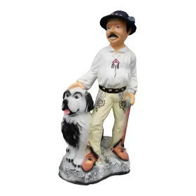 Figura dekoracyjna Góral z psem H: 100cm z żywicy - zdjęcie 2