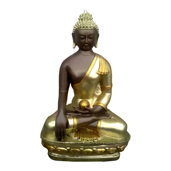 Figura dekoracyjna Budda siedzący H: 44cm z żywicy