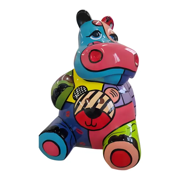 Figura dekoracyjna Hipopotam H: 48cm z żywicy