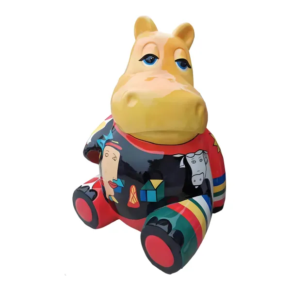 Figura dekoracyjna Hipopotam H: 100cm z żywicy