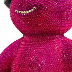 Figura dekoracyjna Miś różowy Glamoure 28.000 lśniących cyrkonii oklejany ok. 100h! - zdjęcie 8