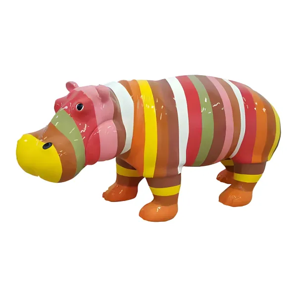 Figura dekoracyjna Hipopotam wym. 32×72cm z żywicy