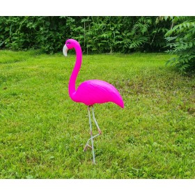 Figura ozdobna Flaming różowy ciemny H: 57cm - zdjęcie 2