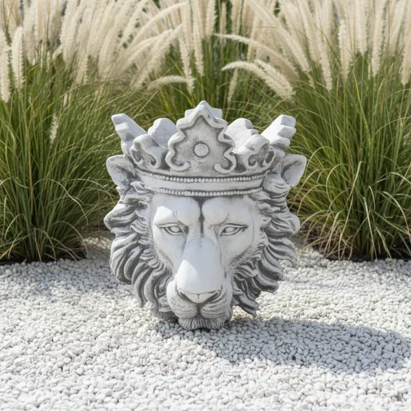 Figura ogrodowa Wazon Głowa Lwa H: 41cm betonowa