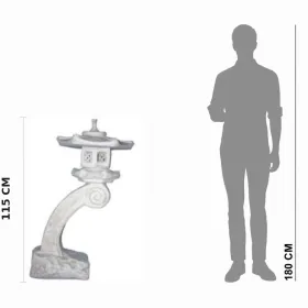 Figura ogrodowa Lampa krzywa duża H: 115cm betonowa - zdjęcie 2