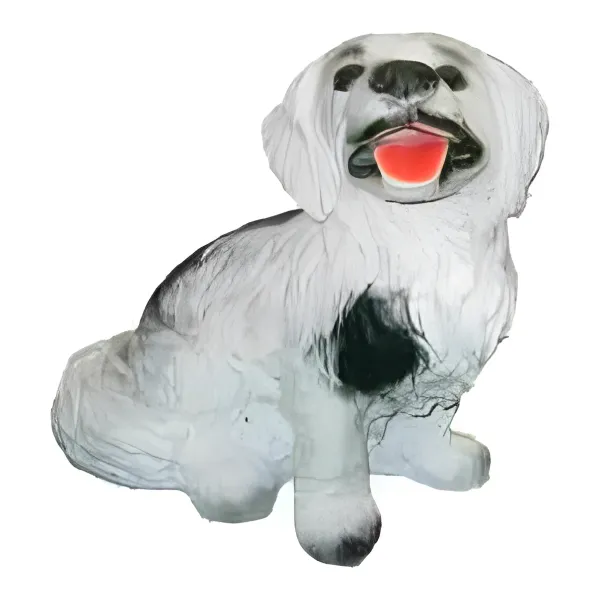 Figura dekoracyjna Pies bobtail H: 37cm z żywicy