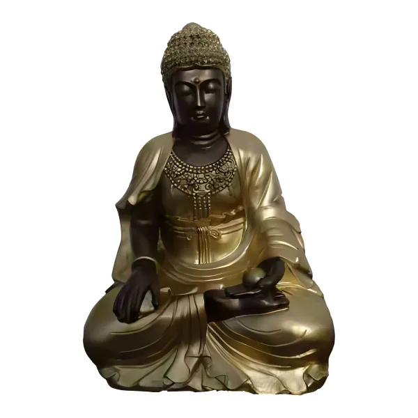 Figura dekoracyjna Budda siedzący H: 55cm z żywicy