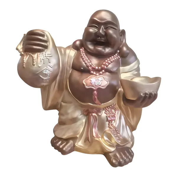 Figura dekoracyjna Śmiejący się Budda H: 48cm z żywicy