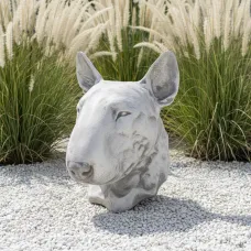 Figura ogrodowa Głowa Psa Bulterier H: 29cm betonowa