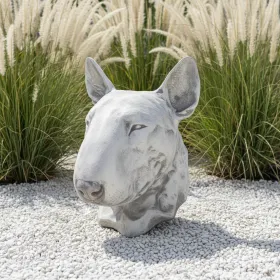 Figura ogrodowa Głowa Psa Bulterier H: 29cm betonowa - zdjęcie 1