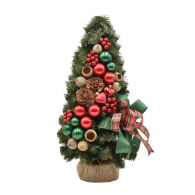 Choinka stożkowa dekorowana 50 cm GREEN RED - zdjęcie 1