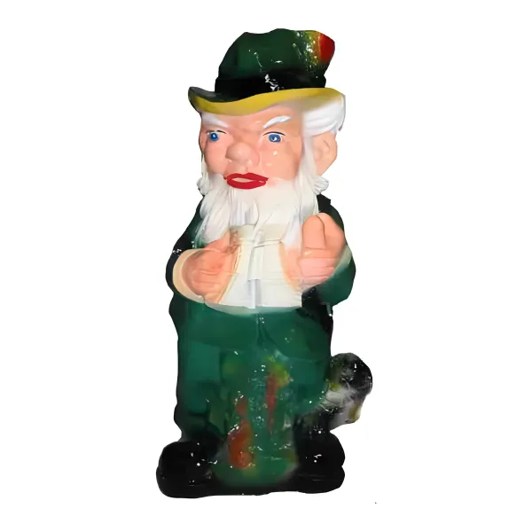 Figura dekoracyjna Krasnal w zielonym stroju H: 35cm z żywicy